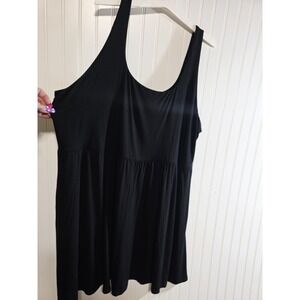 A New Day Black Sleeveless Maxi Dress Sz 3X Comfort Pocket Stretch Fabric